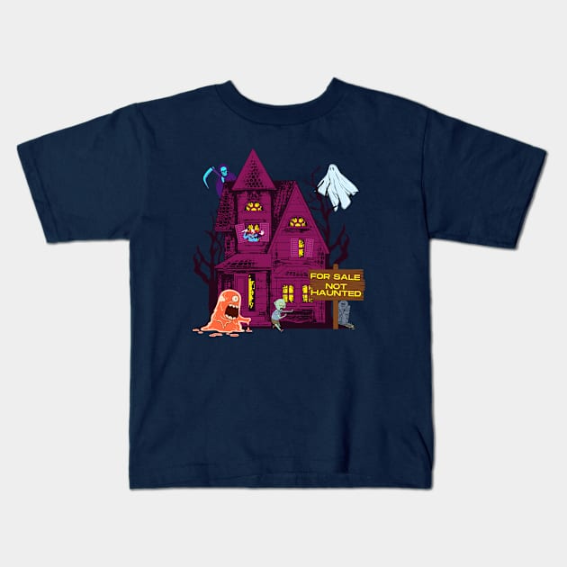 Not Haunted Kids T-Shirt by Artsy2Day